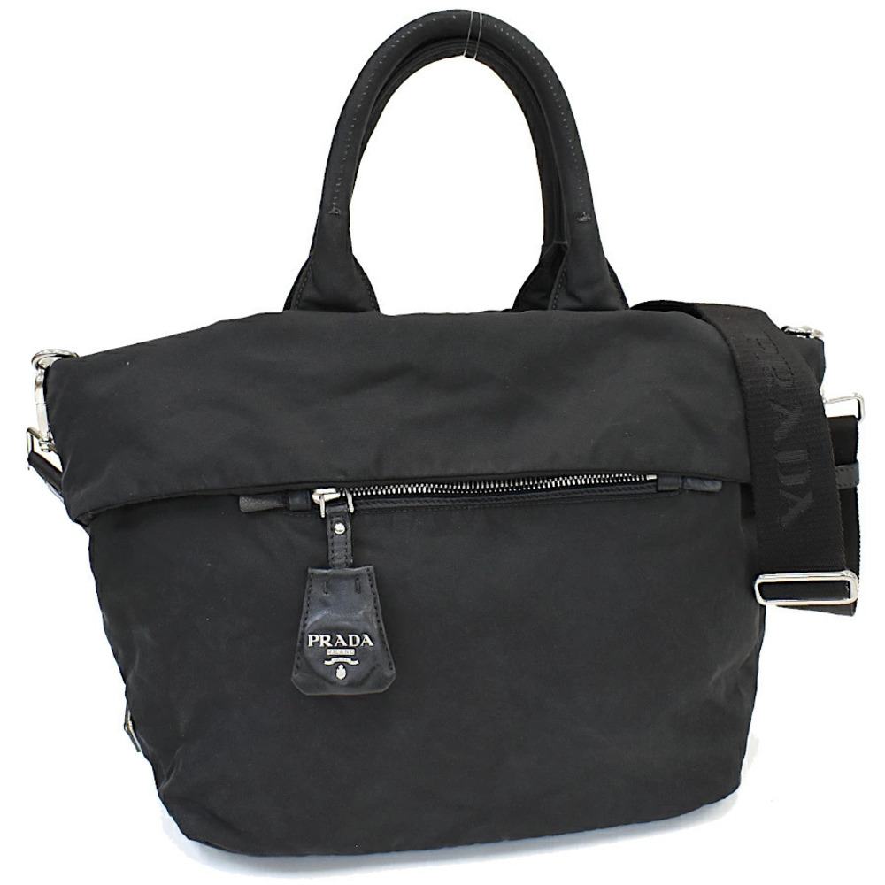Prada Reversible Tote Bag Black Triangle